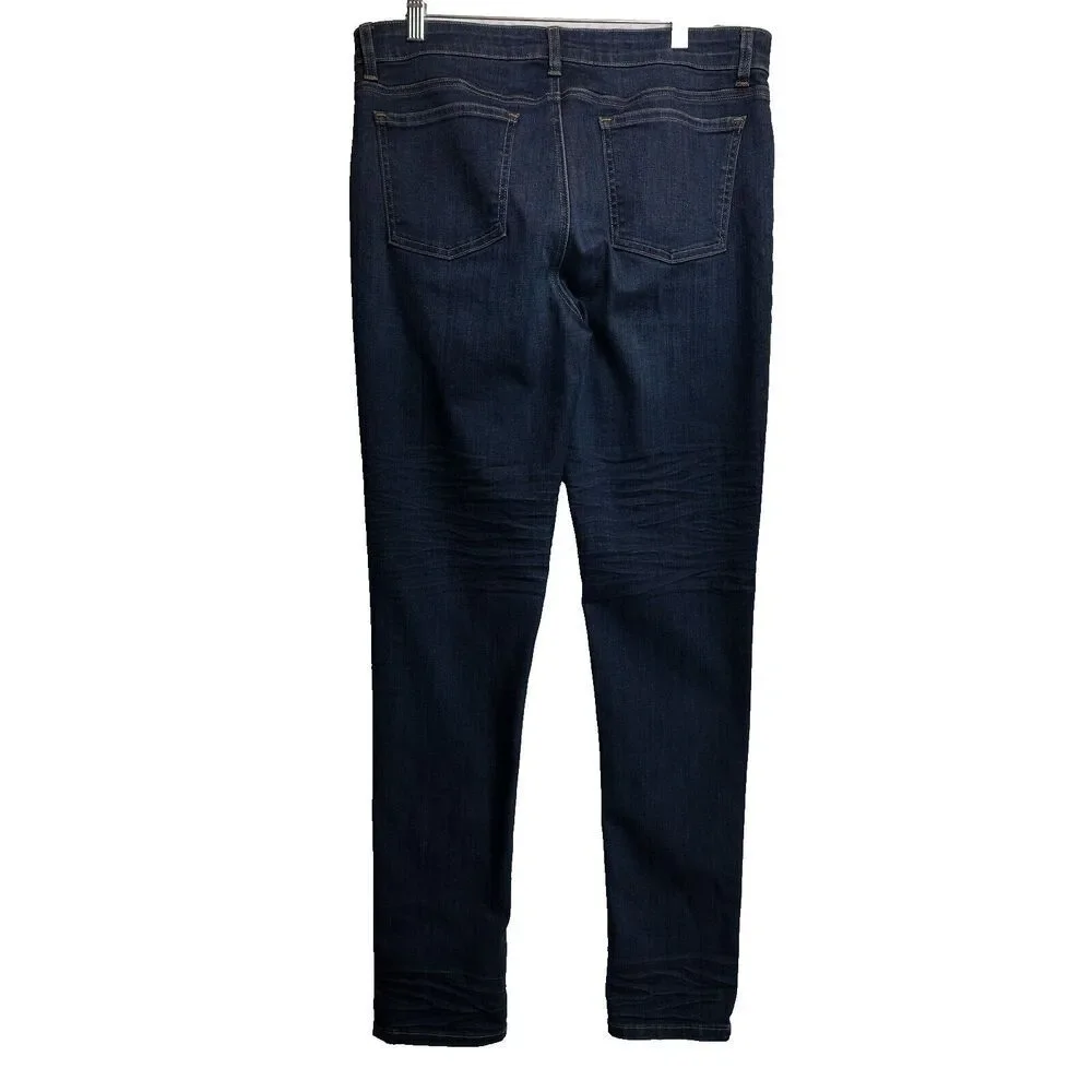 Eileen Fisher Organic Cotton Denim Skinny Jeans Size‎ 10 Dark Wash Sustainable